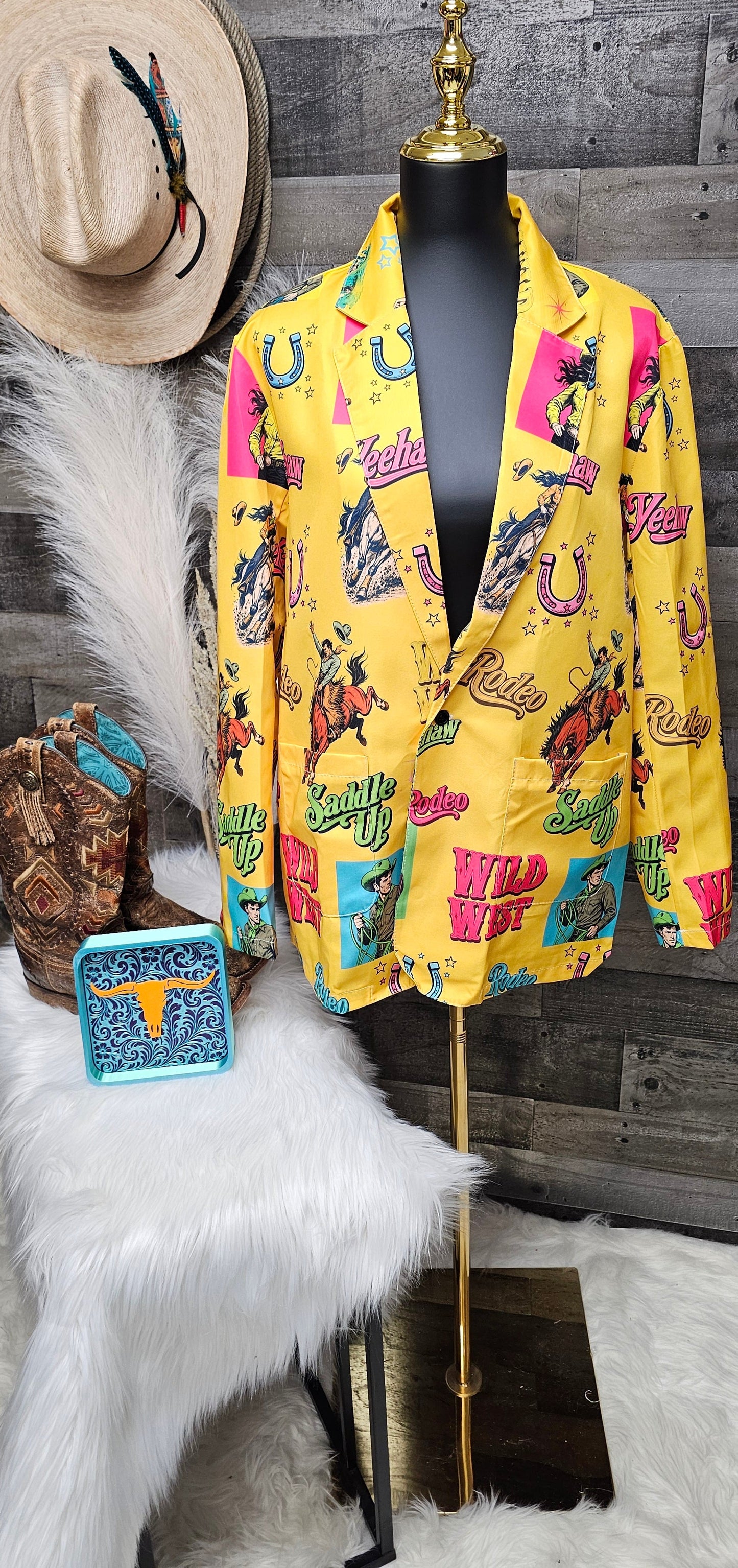 Baha Ranch The Last Roundup Blazer in Mustard
