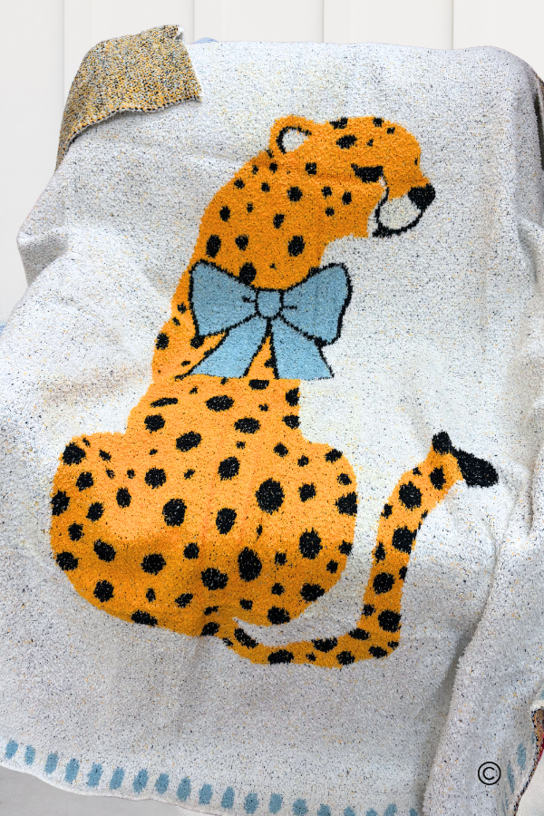 SC - Stay Wild Blue Child Cheetah Blanket©