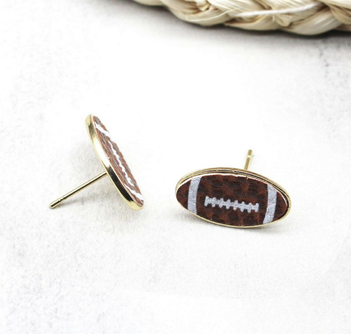 Sports Leather Stud Earrings