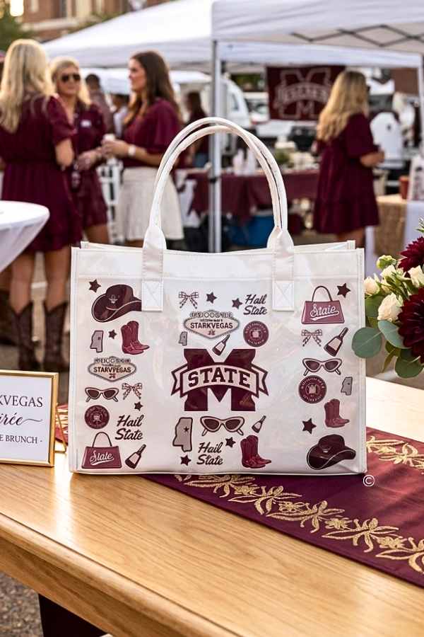 SC - Hail State Vinyl Tote Bag