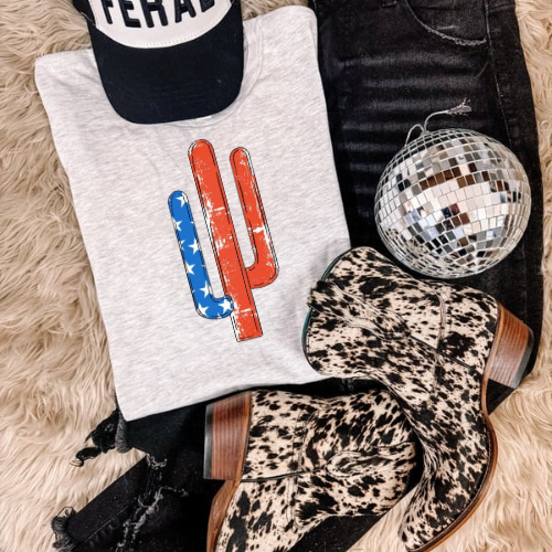 Patriotic cacti Sublimation T-shirt