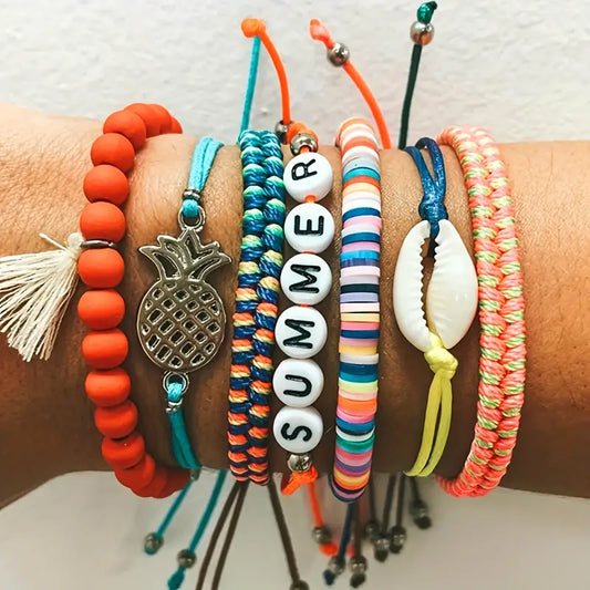 🌼Boho 7 Piece Summer Bracelet Set