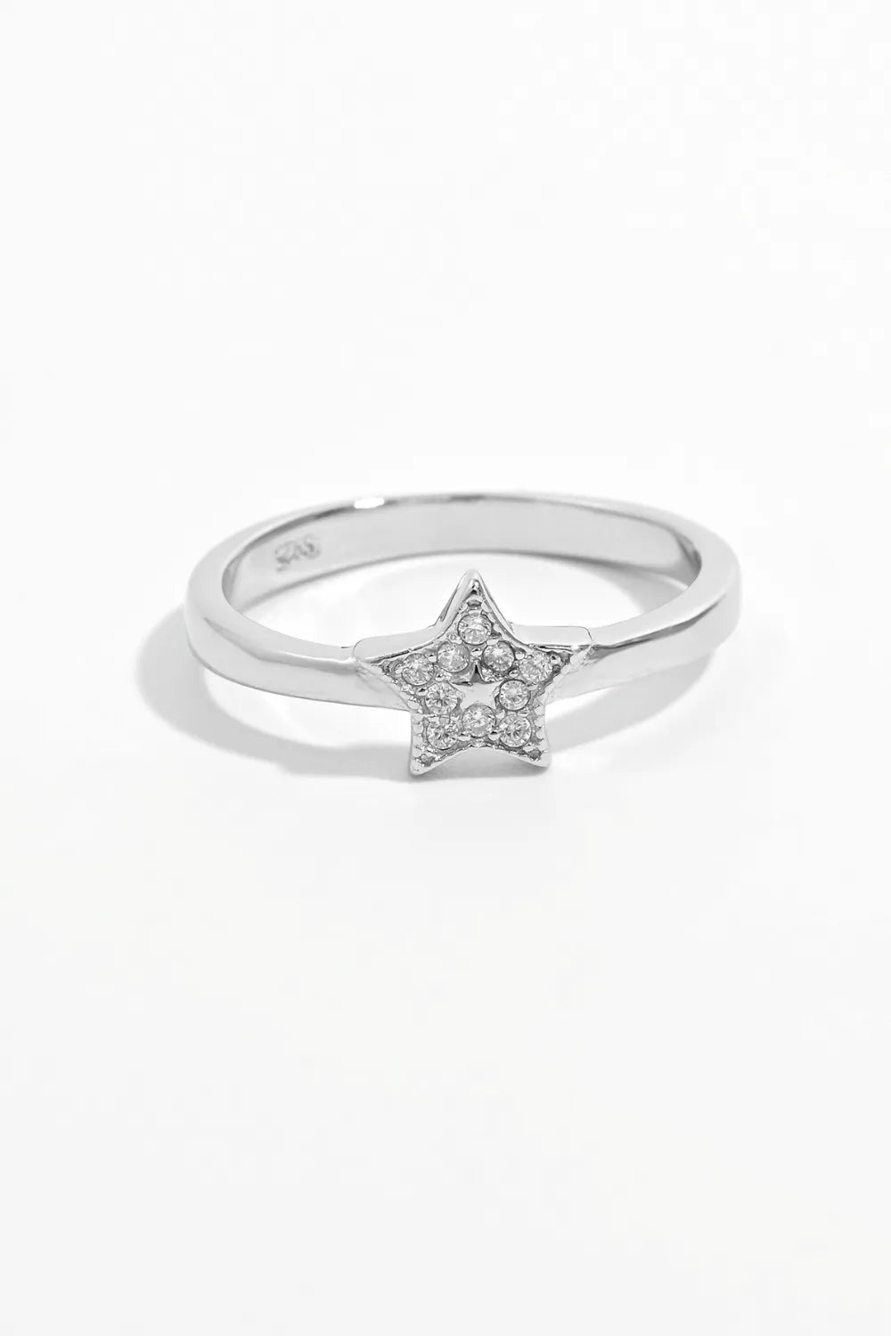 925 Sterling Silver Inland Zircon Star Ring