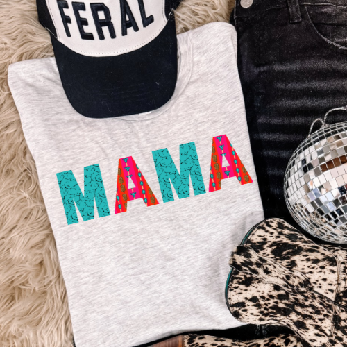 Mama western summer tee sublimation T-shirt