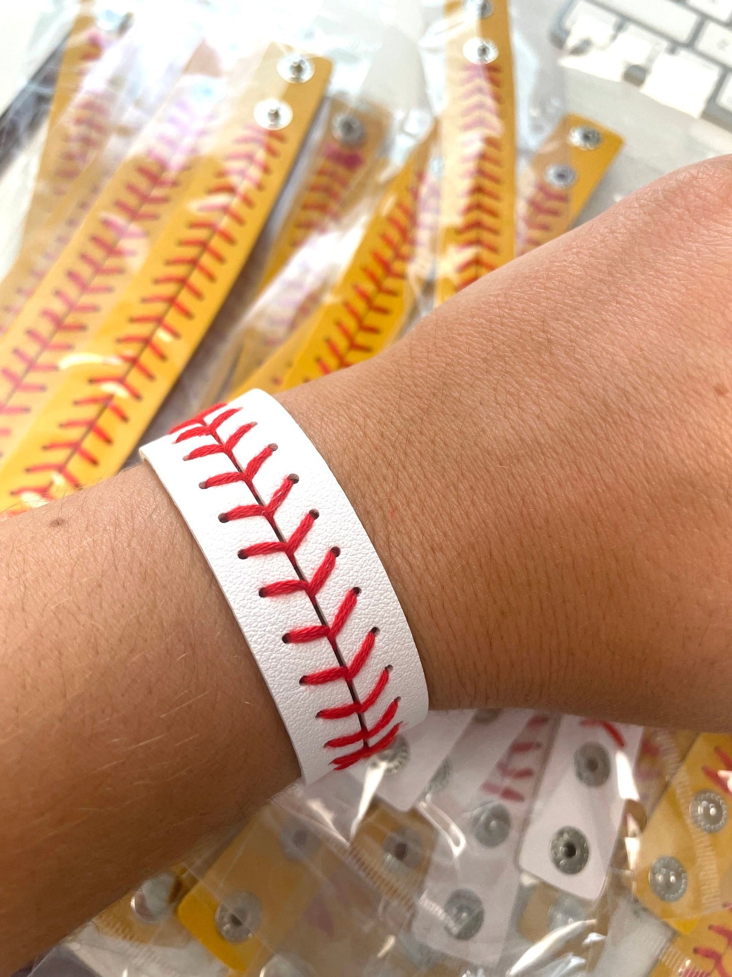 Baseball and Softball Leather Bracelets
