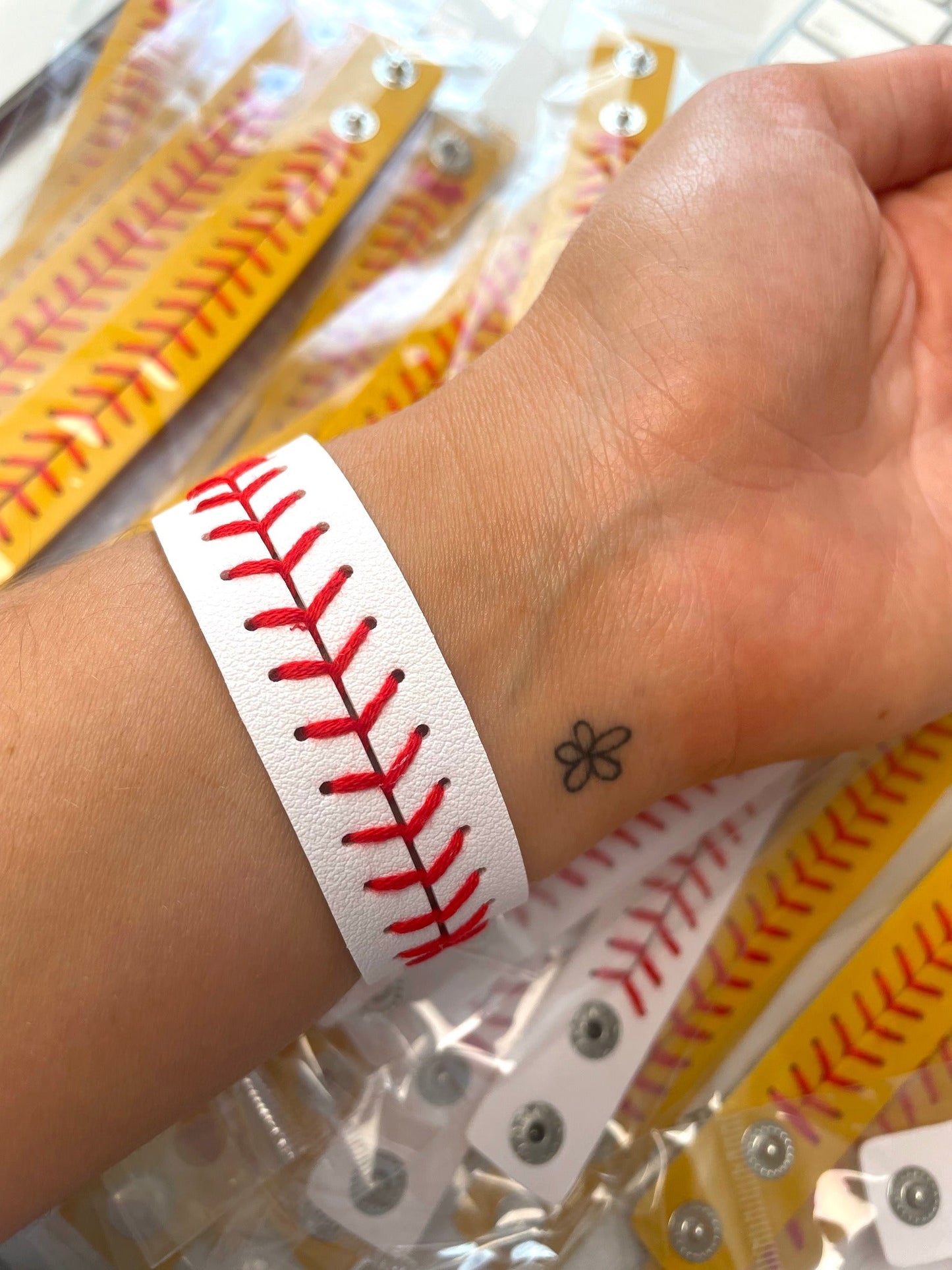 Baseball and Softball Leather Bracelets