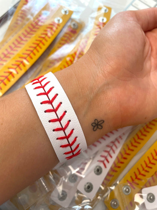 Baseball and Softball Leather Bracelets