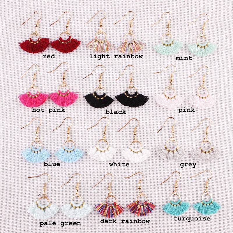 Mini Summer Bright Tassel Earrings
