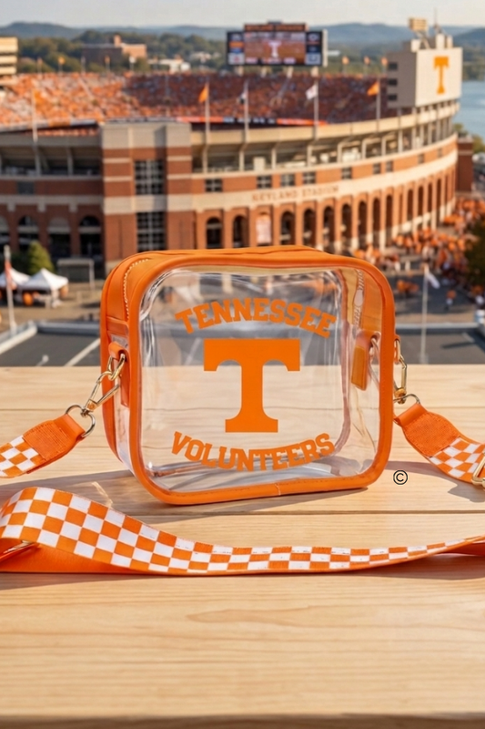 SC - ETA 7/30-8/13 Tennessee Volunteers Orange Clear Crossbody Bag