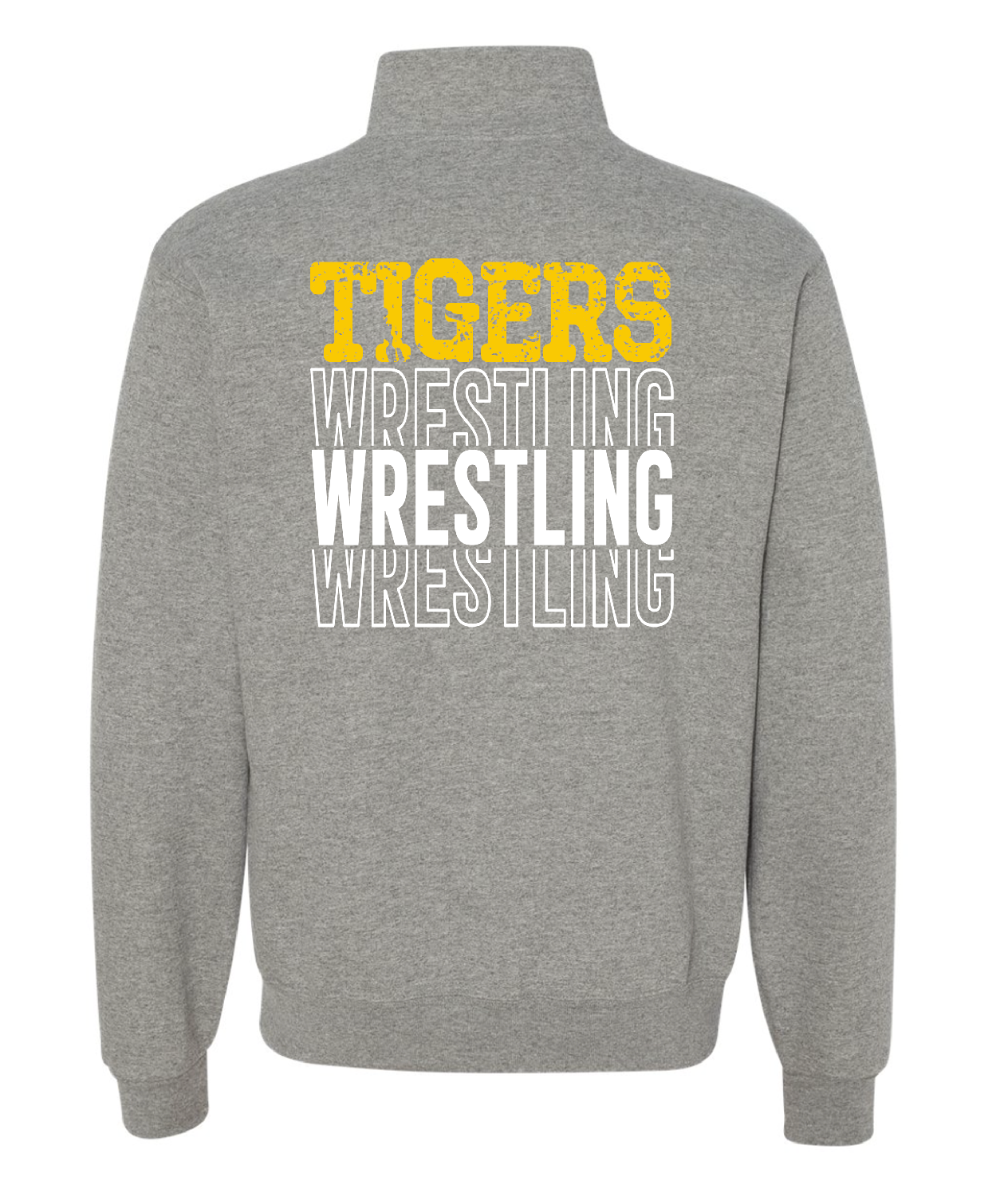 Adult Wrestling1/4 Zip Back Graphic