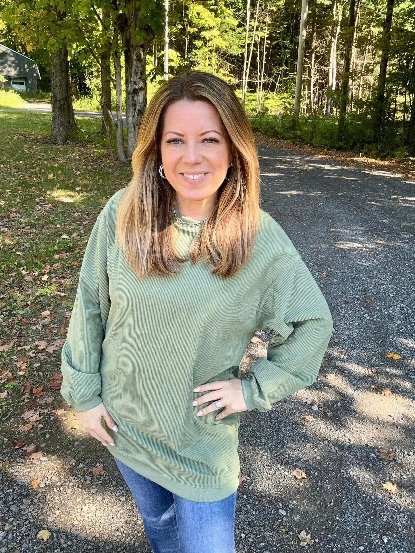 Comfy Corded Crewneck