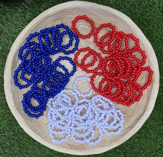 Red, White and Blue Stretchy Patriotic Bracelets