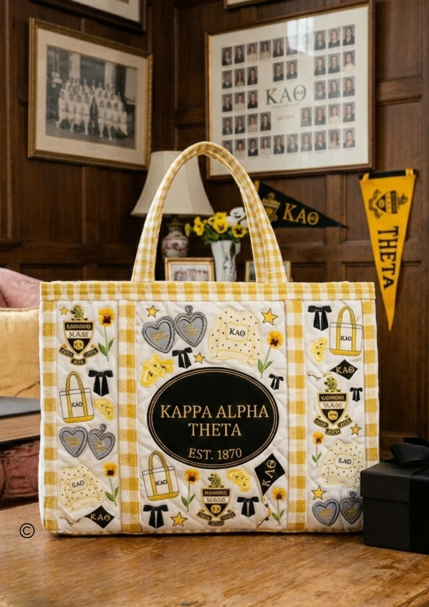 SC - ETA 6/30 - Kappa Alpha Theta Sorority Tote Bag
