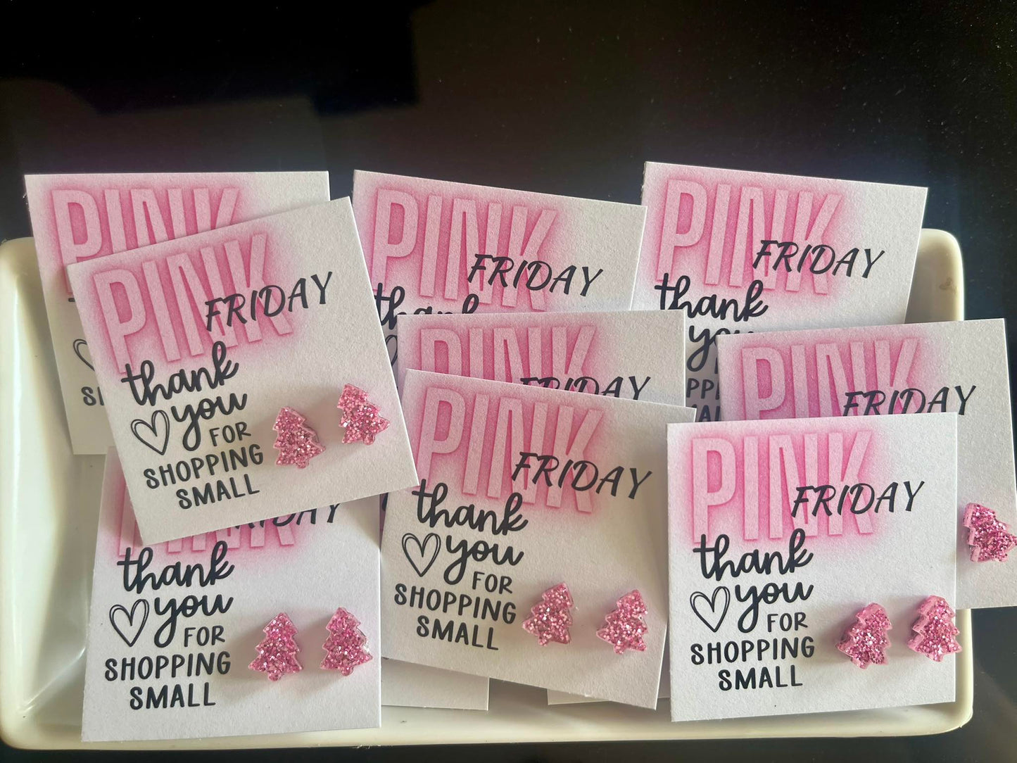 Pink Friday Stud Earrings