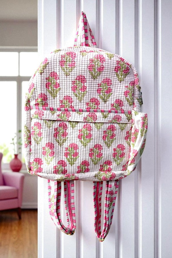 SC - Cassie Pink Floral Print Backpack