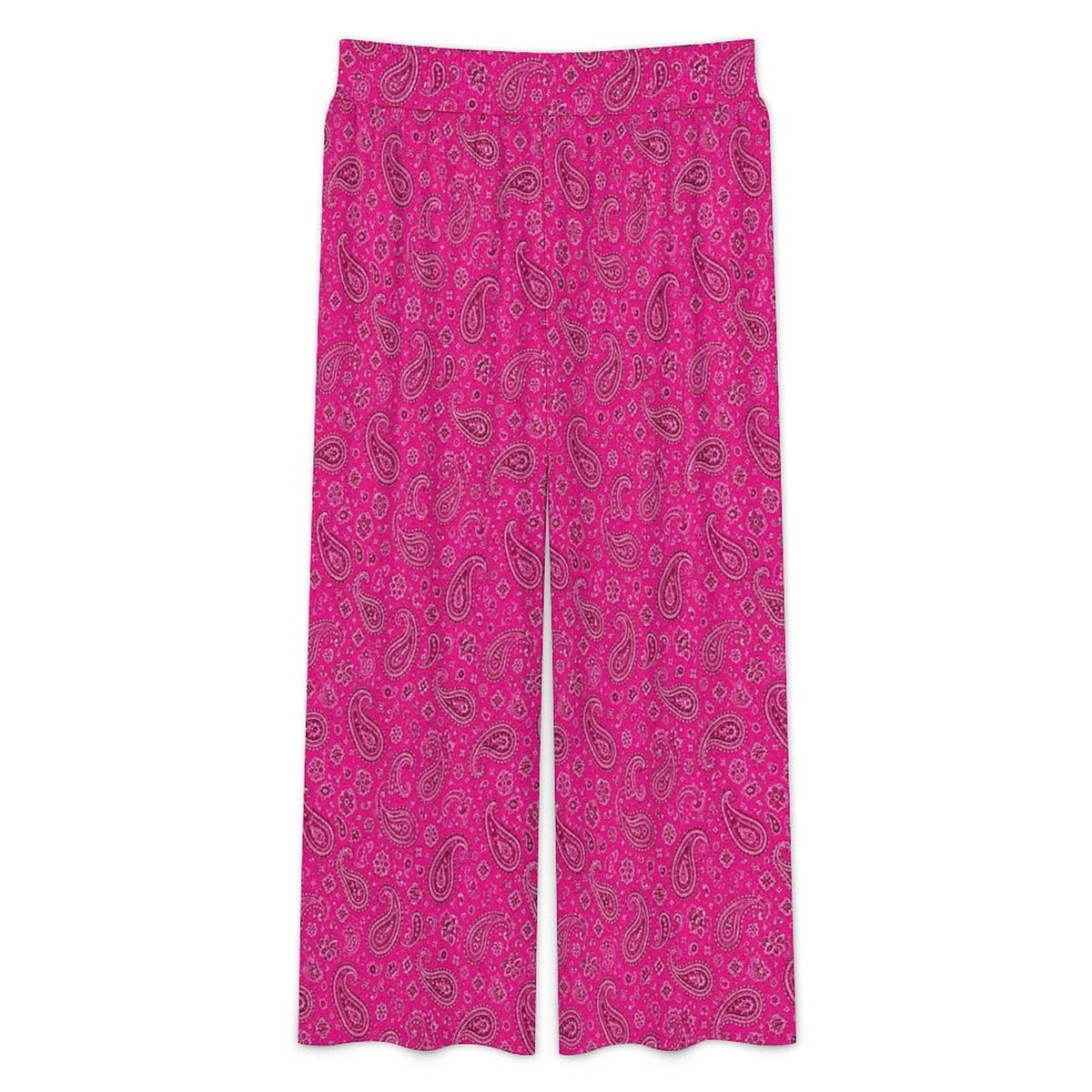 Baha Ranch Pink Paisley Bandana Wide Leg Pants