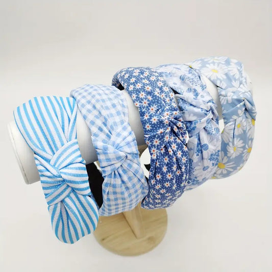 Blue Sunshine Knotted Headband Pack of 5