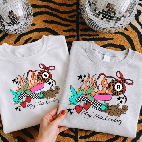 Play nice cowboy sublimation T-shirt
