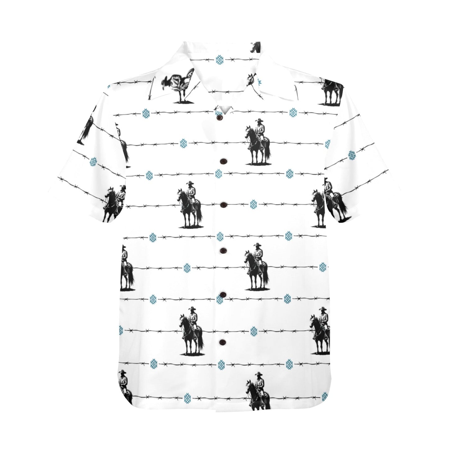 Baha Ranch Saddle Up Western Hawaiian Shirt Made in America