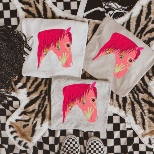 Neon war pony sublimation T-shirt