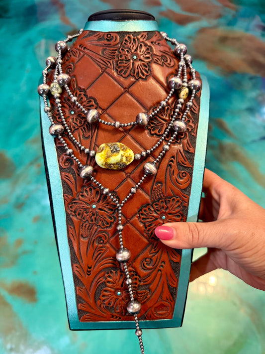 One Time Pieces – Palomino Variscite & Sterling Silver Necklaces