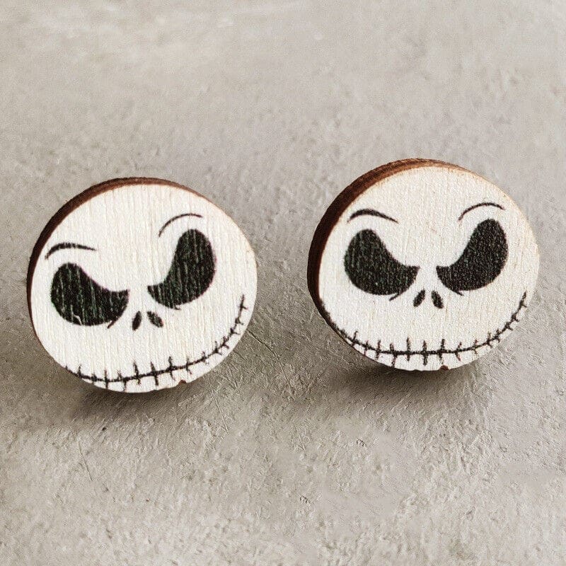 Holiday Wood Stud Earrings