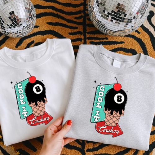 Cool it cowboy checkered sublimation T-shirt