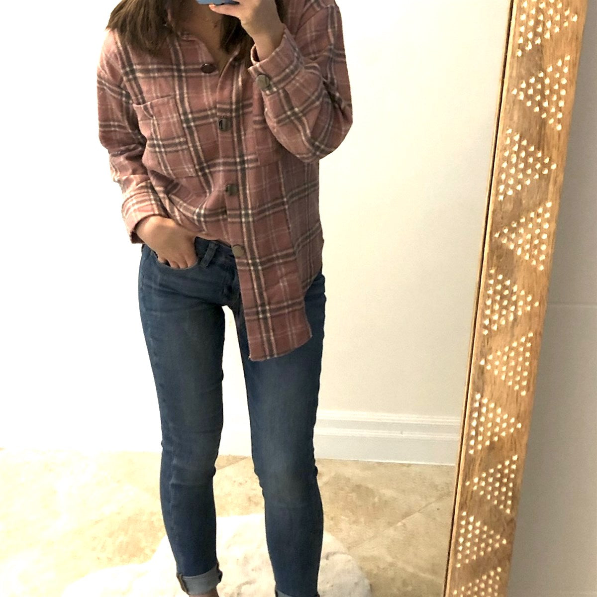 Soft Shacket Jacket Plaid