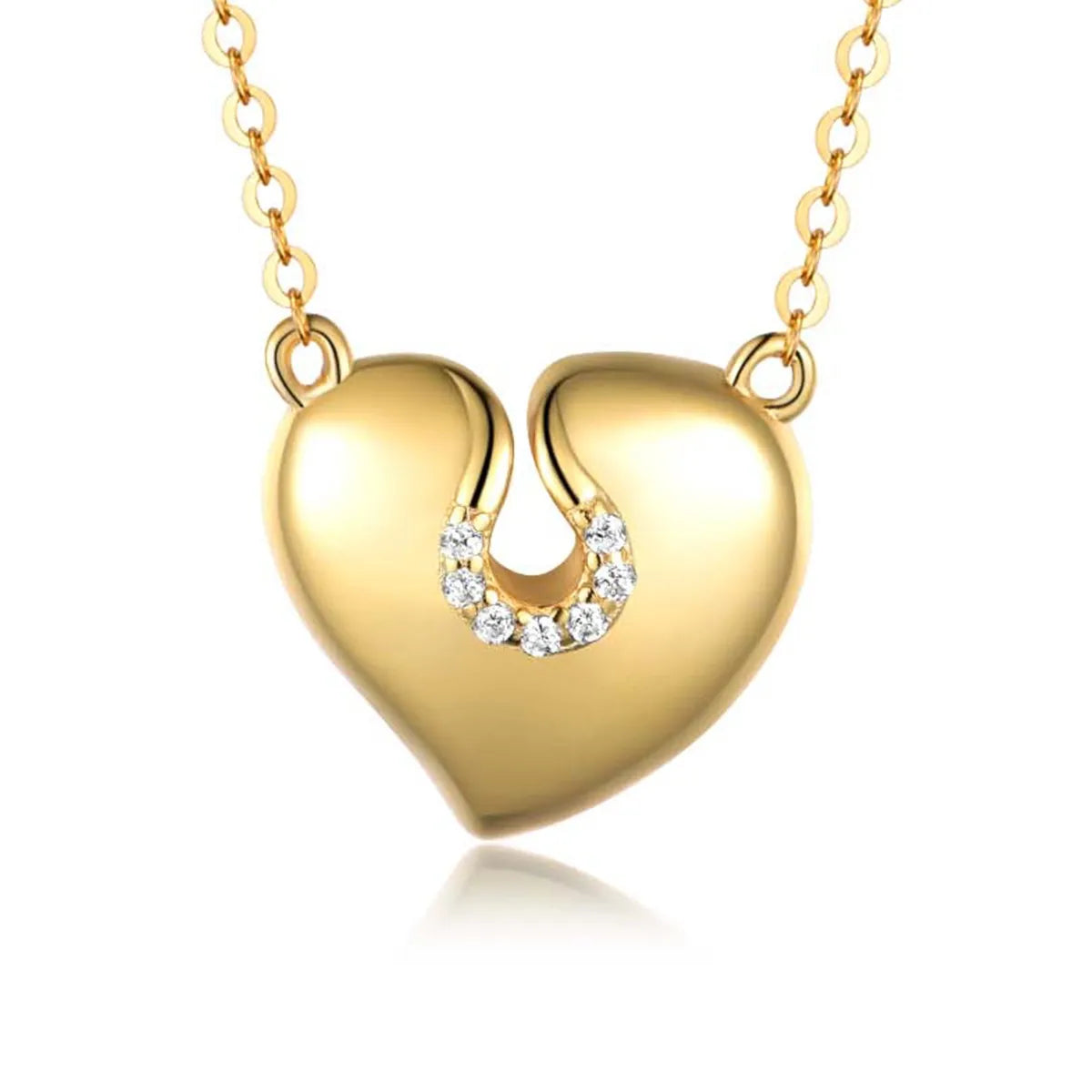Moissanite 925 Sterling Silver Heart Necklace