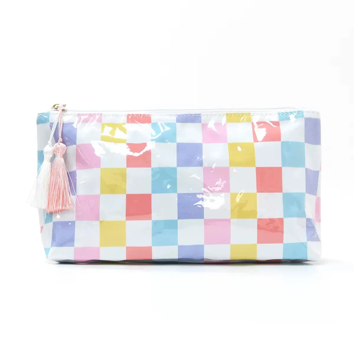 Waterproof Striped or Checkered Pouch Bag