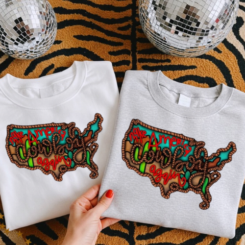 Make America cowboy again sublimation T-shirt