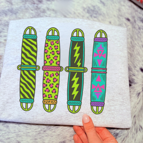 Neon cinches   sublimation T-shirt