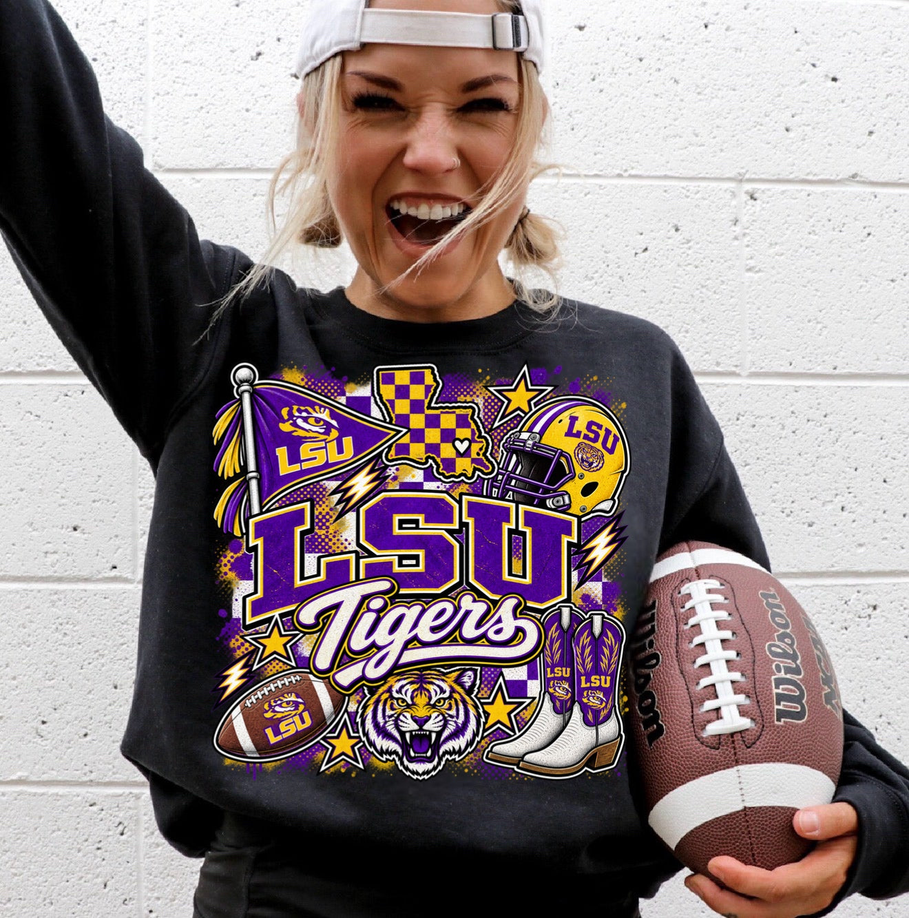 College Game Day T-Shirt | Choose Your Team | Black Gildan Softstyle