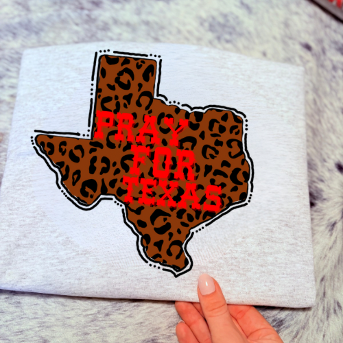Pray for Texas sublimation T-shirt