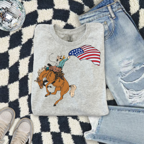 Bucking fourth of july sublimation T-shirt