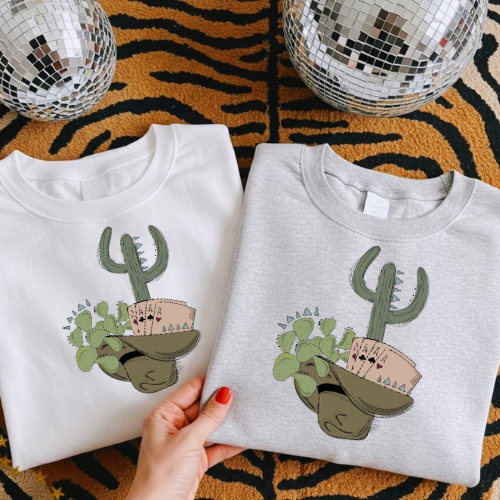 Gambling cactus sublimation T-shirt
