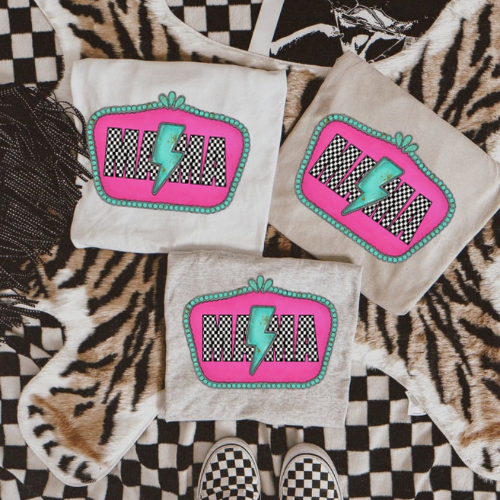 Mama checkered bolt tee sublimation T-shirt
