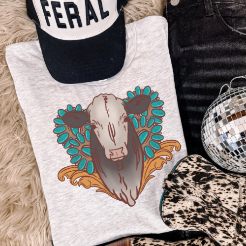 Baldy cow tee sublimation T-shirt