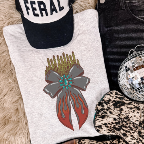 Edgy bow tee sublimation T-shirt