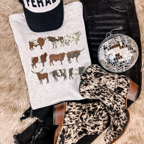 Cattle collage Sublimation T-shirt