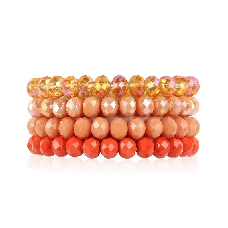 Sunset Set of 4 Stretchy Bracelets