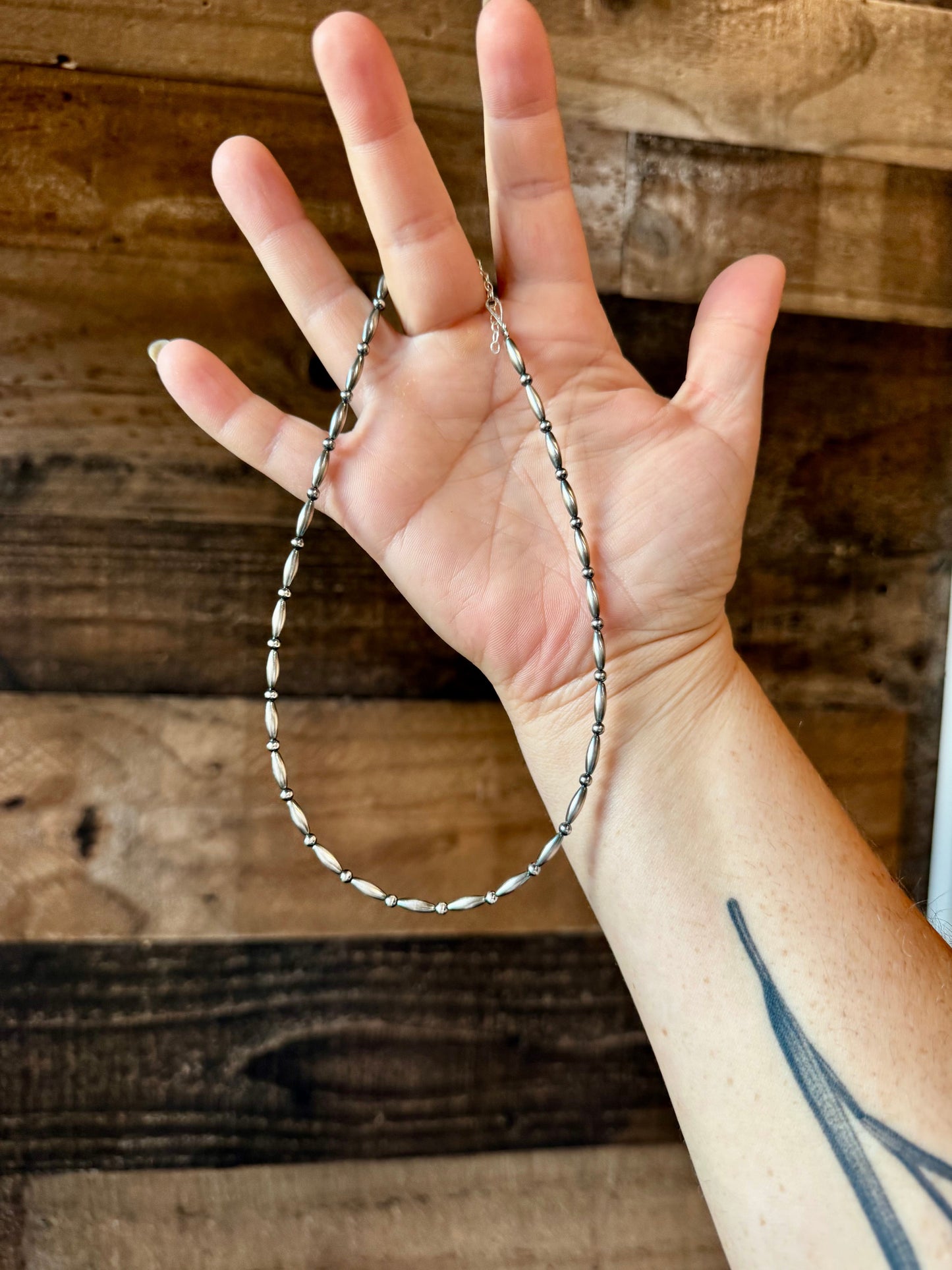 Mini Torpedo choker Sterling Silver Pearls