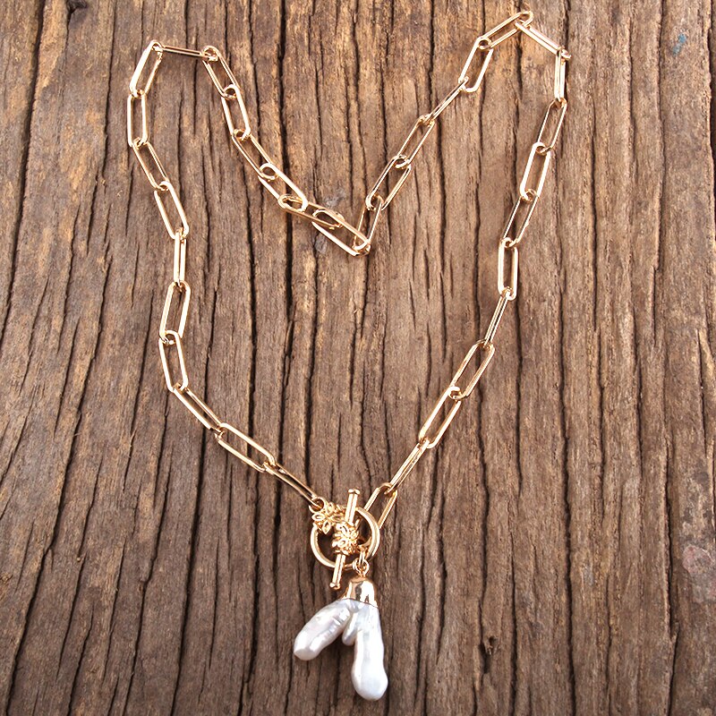 Gold Chain Bam Statement Necklace