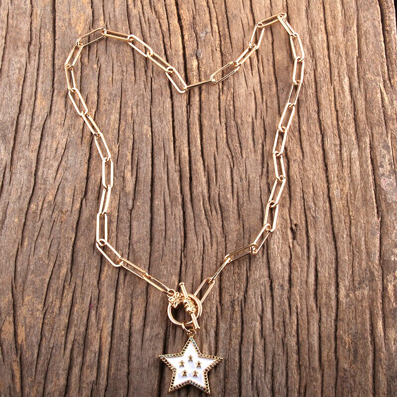 Gold Chain Bam Statement Necklace