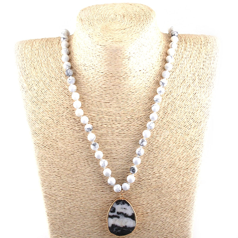 Black and White Statement Necklace