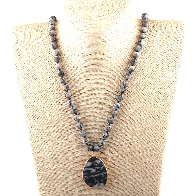 Black and White Statement Necklace