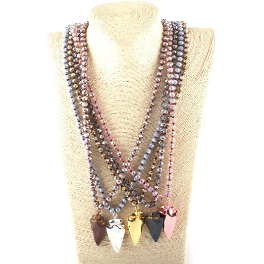 Tribal Arrowhead Statement Necklace