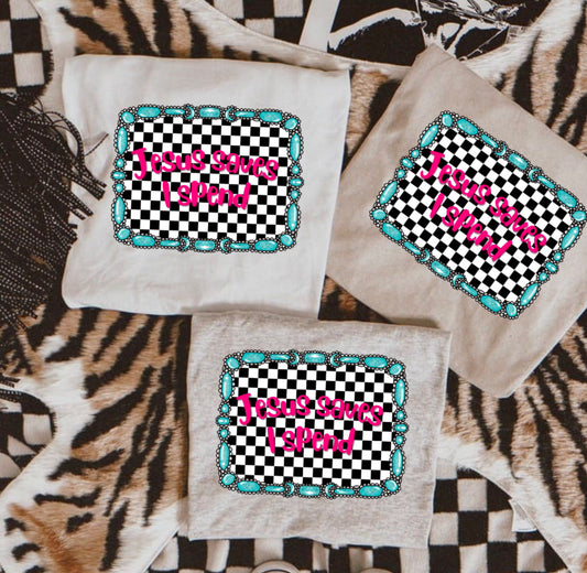 Jesus saves , I spend sublimation T-shirt