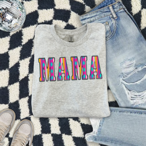 Neon mama Aztec sublimation T-shirt