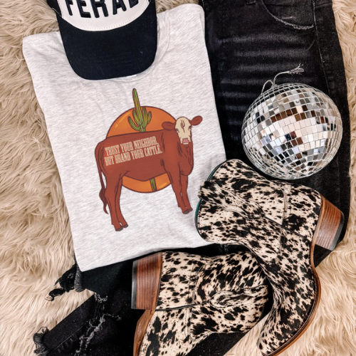 Brand your cattle sublimation T-shirt